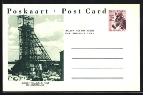 AK Johannesburg, Gold Mine, Ganzsache