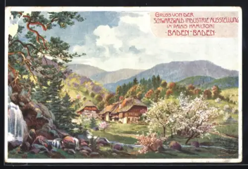 AK Baden Baden, Schwarzwald Industrie-Ausstellung im Palais Hamilton