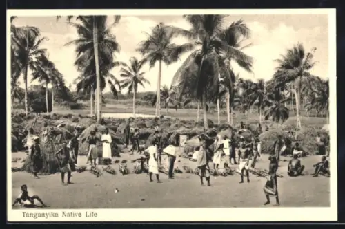 AK Tanganyika, Native Life, Eingeborenen-Dorf