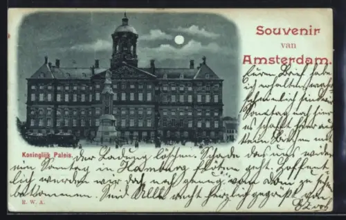 Mondschein-Lithographie Amsterdam, Koninglijk Paleis