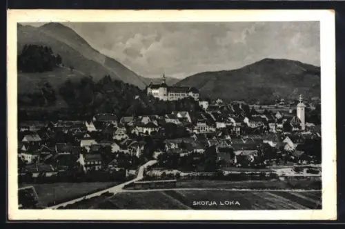 AK Skofja Loka, Panorama mit Schloss