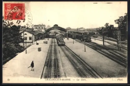 AK Chalons-sur-Marne, La Gare