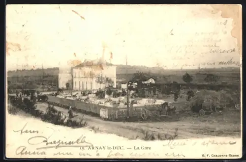 AK Arnay-le-Duc, La Gare