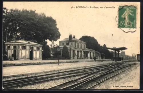 AK Loudéac, La Gare, vue d`ensemble