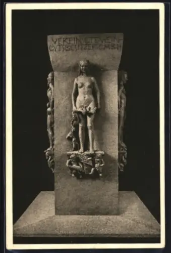 AK Reichsaustellung Deutscher Wein, Denkmal Deutscher Wein, Moselwein