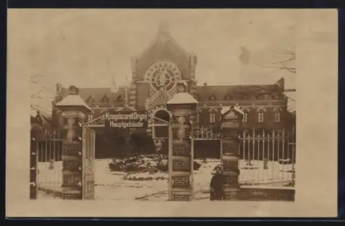 Foto-AK Origny, Hauptgebäude des Kriegslazaretts