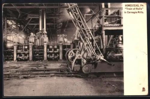 AK Homestead, PA, Train of Rolls in Carnegie Mills