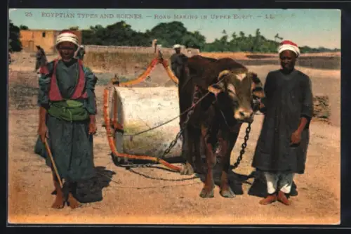 AK Upper Egypt, Road Makers, arabischer Handwerker