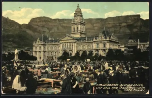 AK Cape Town, Grand Parade Auction Sales, City Hall and Table Mountain, Antiquitätenhandel