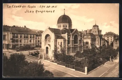 AK La Chaux-de-Fonds, La Synagogue et le Contrôle Fédéral, Motiv der Synagoge