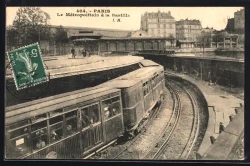 AK Paris, Le Métropolitain à la Bastille