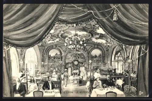 AK Paris, Gare de Lyon, Le Buffet