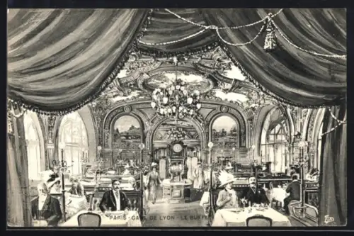 AK Paris, Gare de Lyon, Le Buffet