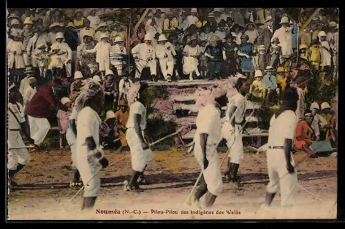 AK Nouméa /N.-C., Pilou-Pilou des inidgènes des Wallis