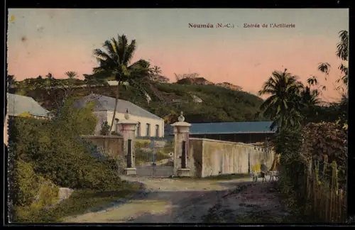 AK Nouméa /N.-C., Entrée de l`Artillerie