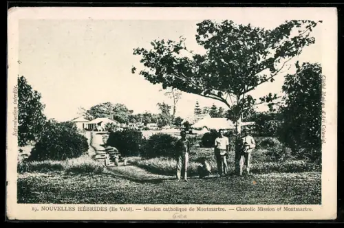 AK Nouvelles Hébrides /Ile Vaté, Mission catholiqeu de Montmartre