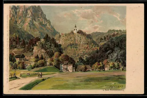 Künstler-AK Edward Harrison Compton: St. Pankraz, Teilansicht