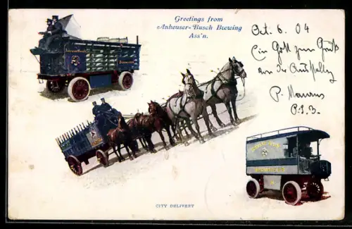 AK Budweiser Brauerei-Werbung