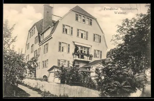 AK Weimar, Pensionat Töchterhort, Aussenansicht