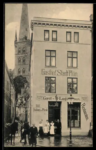 AK Lübeck, Gasthof und Logierhaus Stadt Plön, Restaurant