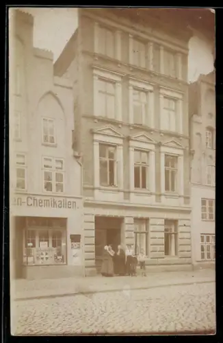 Foto-AK Lübeck, Schlosserei von Max Schnaack in der Strasse Dankwartgrube 28