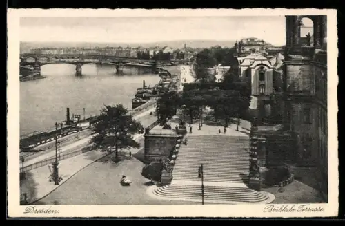 AK Dresden, Brühlsche Terrasse