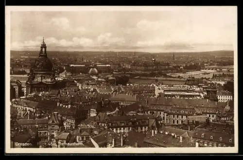 AK Dresden, Blick vom Rathausturm