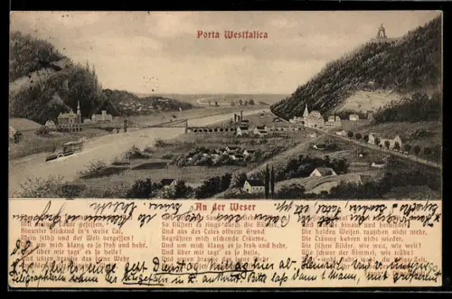 AK Porta Westfalica, Partie im Wesertal