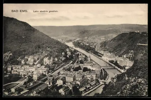 AK Bad Ems, Lahn abwärts gesehen