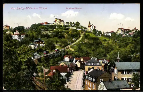 AK Loschwitz-Weisser Hirsch, Drahtseilbahn
