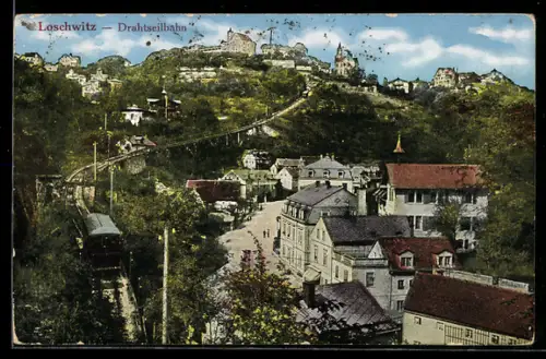 AK Dresden-Loschwitz, Drahtseilbahn