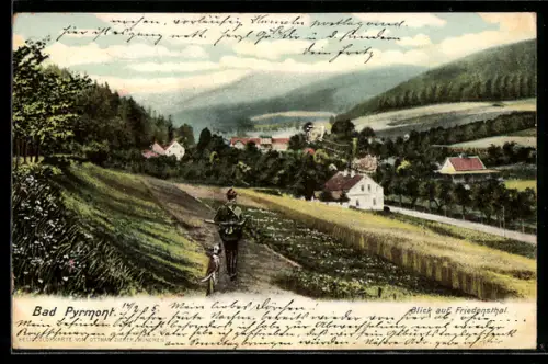 AK Bad Pyrmont, Blick auf Friedensthal