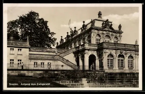 AK Dresden, Aufgang zum Zwingerwall