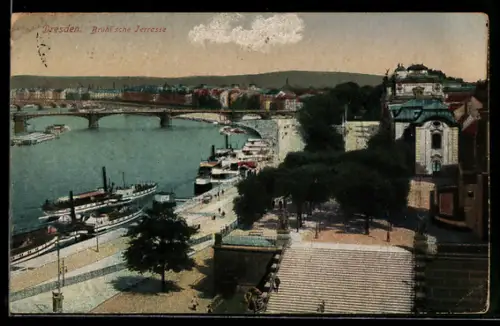 AK Dresden, Brühlsche Terrasse