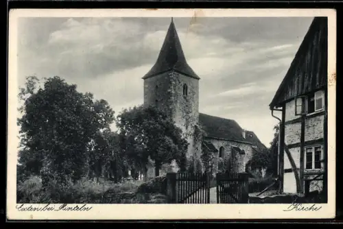 AK Exten bei Rinteln, Blick zur Kirche
