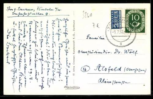 AK Rinteln /Weser, Markt und Kirche, VW Käfer