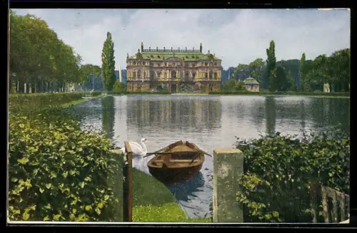 AK Dresden, Palaisteich im Grossen Garten