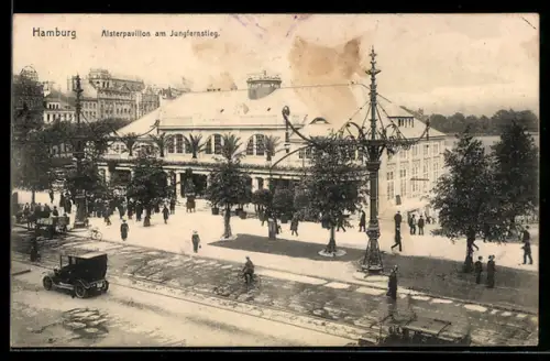 AK Hamburg-Neustadt, Alsterpavillon am Jungfernstieg