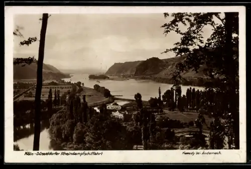 AK Namedy bei Andernach, Köln-Düsseldorfer Rheindampfschifffahrt