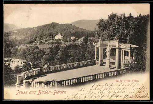 AK Baden-Baden, Blick vom Echo