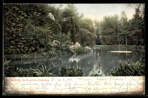 AK Duisburg, Grotte auf dem Kaiserberg