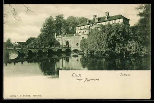 AK Pyrmont, Blick zum Schloss
