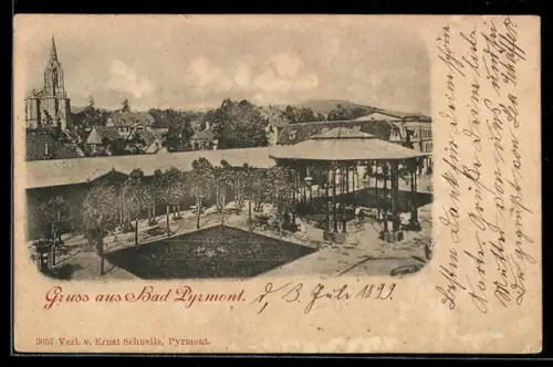 AK Bad Pyrmont, Blick zur Kirche