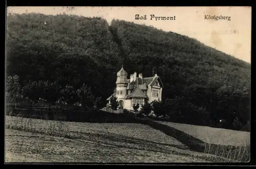 AK Bad Pyrmont /Königsberg, Restaurant Sorgenfrei, Inh. Albert Frese