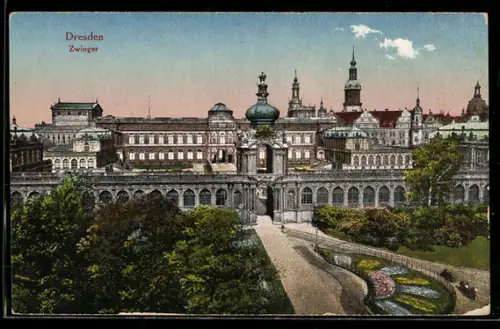 AK Dresden, Blick zum Zwinger