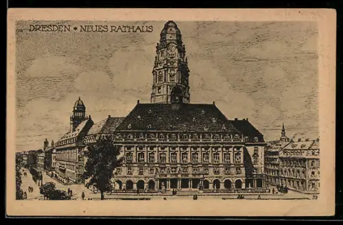 AK Dresden, Neues Rathaus