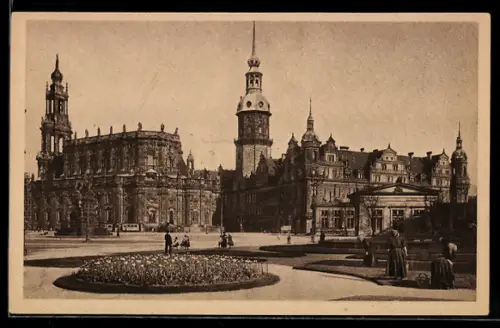 AK Dresden, Schloss und katholische Kirche