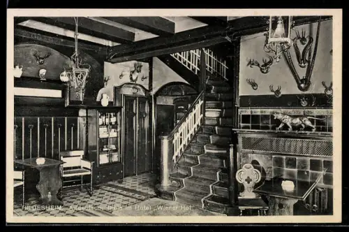 AK Hildesheim, Hotel Wiener Hof, Altdeutsche Diele
