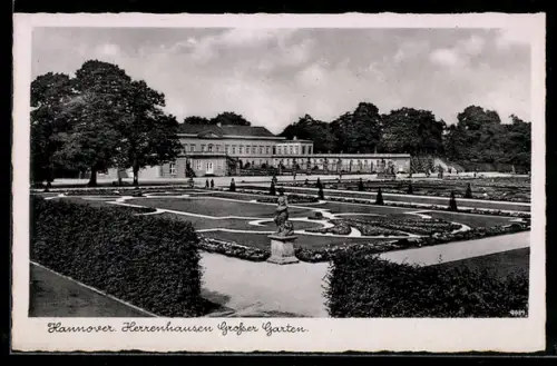AK Hannover-Herrenhausen, Grosser Garten mit Schloss