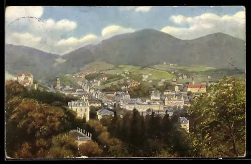 AK Baden-Baden, Stadtansicht vom Fremersberg